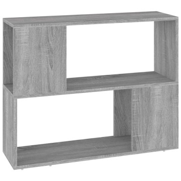 vidaXL Βιβλιοθήκη/Διαχωριστικό Χώρου Γκρι Sonoma 80x24x63cm 1 τεμ.