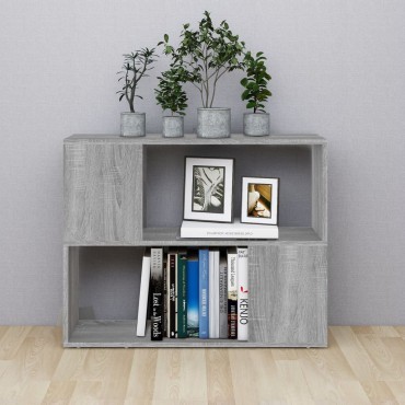vidaXL Βιβλιοθήκη/Διαχωριστικό Χώρου Γκρι Sonoma 80x24x63cm 1 τεμ.
