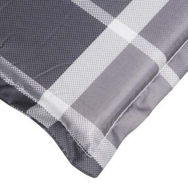 vidaXL Μαξιλάρι Ξαπλώστρας Γκρι Καρό 200x70x3cm από Ύφασμα Oxford