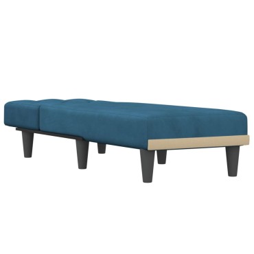 vidaXL Ανάκλιντρο Μπλε Βελούδινο 55x140x70cm 1 τεμ.