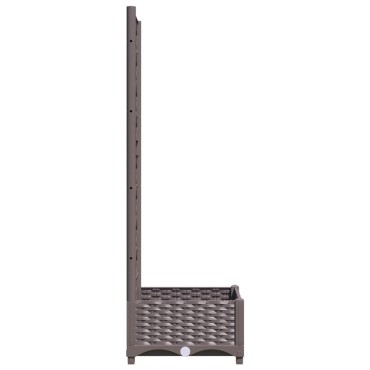 vidaXL Ζαρντινιέρα Κήπου με Καφασωτό Καφέ 40 x 40 x 121,5 εκ. από PP