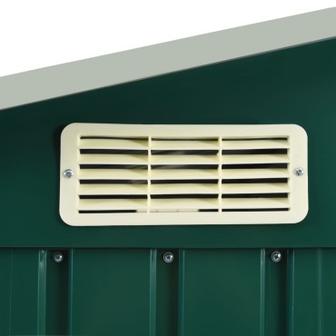 vidaXL Αποθήκη Κήπου με Ράφια Πράσινη 205 x 130 x 183 εκ. Σιδερένια