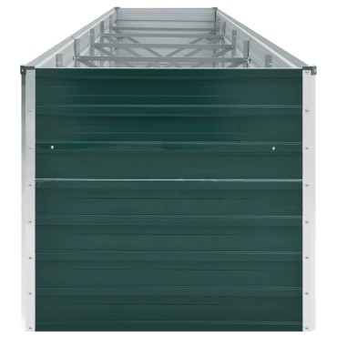vidaXL Ζαρντινιέρα Υπερυψωμένη Πράσινη 480x80x77 εκ. Γαλβαν. Χάλυβας