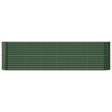 vidaXL Ζαρντινιέρα Πράσινη 260x40x68 εκ Ατσάλι με Ηλεκτρ. Βαφή Πούδρας