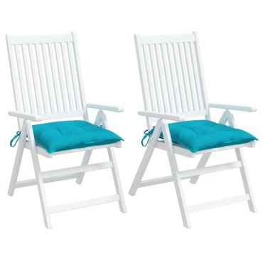 vidaXL Μαξιλάρια Καρέκλας 2 τεμ. Τιρκουάζ 50x50x7cm Oxford Ύφασμα