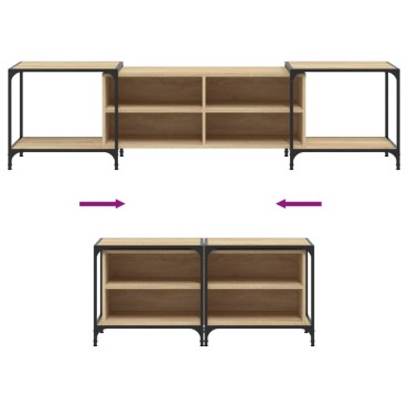 vidaXL Έπιπλο Τηλεόρασης Sonoma Δρυς 203x37x50cm Επεξεργασμένο Ξύλο