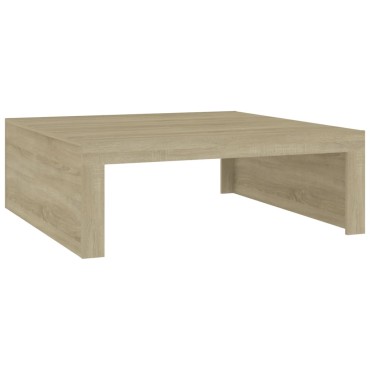 vidaXL Τραπεζάκι Σαλονιού Sonoma Δρυς 100x100x35cm από Επεξ. Ξύλο 1 τεμ.