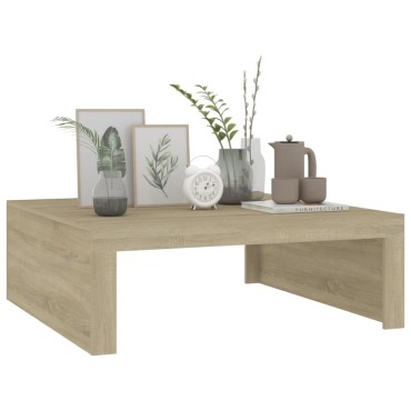 vidaXL Τραπεζάκι Σαλονιού Sonoma Δρυς 100x100x35cm από Επεξ. Ξύλο 1 τεμ.