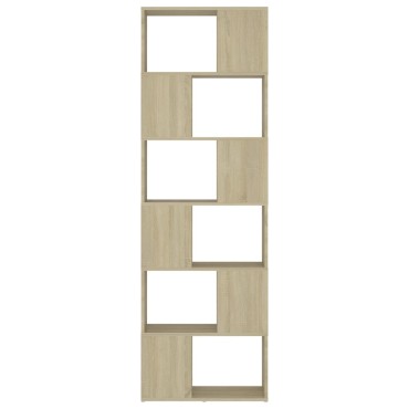 vidaXL Βιβλιοθήκη/Διαχωρισ. Χώρου Sonoma Δρυς 60x24x186cm Μοριοσανίδα 1 τεμ.