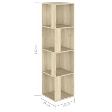 vidaXL Ντουλάπι Γωνία Sonoma Oak 33x33x132cm από Μοριοσανίδα 1 τεμ.