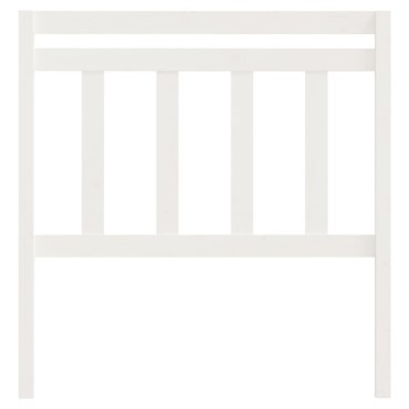 vidaXL Κεφαλάρι Κρεβατιού Λευκό 106x4x100cm Μασίφ Ξύλο Πεύκου 1 τεμ.