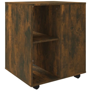 vidaXL Ντουλάπι Με Ροδάκια Καπνιστή Δρυς 60x53x72cm Επεξεργ. Ξύλο 1 τεμ.