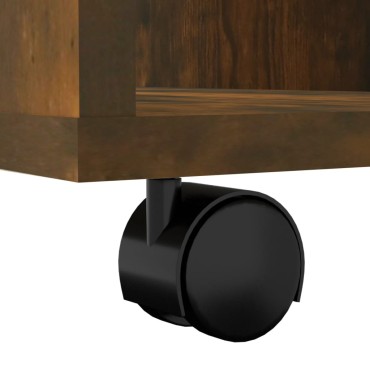 vidaXL Ντουλάπι Με Ροδάκια Καπνιστή Δρυς 60x53x72cm Επεξεργ. Ξύλο 1 τεμ.