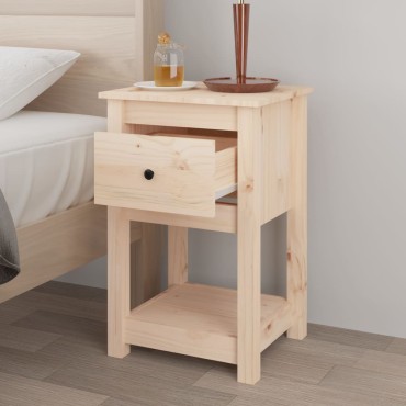 vidaXL Κομοδίνα 2 τεμ. 40x35x61,5cm από Μασίφ Ξύλο Πεύκου