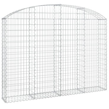 vidaXL Συρματοκιβώτιο Τοξωτό 200x30x140/160εκ. από Γαλβανισμένο Χάλυβα