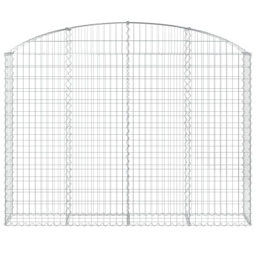 vidaXL Συρματοκιβώτιο Τοξωτό 200x30x140/160εκ. από Γαλβανισμένο Χάλυβα