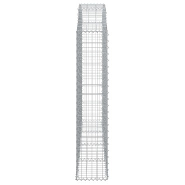 vidaXL Συρματοκιβώτιο Τοξωτό 200x30x140/160εκ. από Γαλβανισμένο Χάλυβα