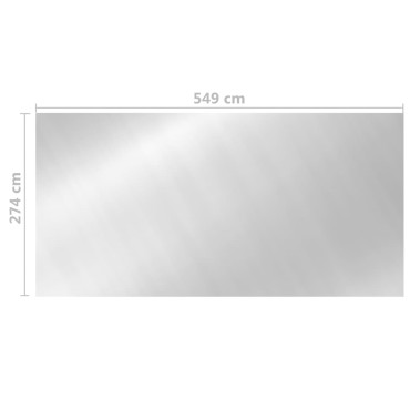 vidaXL Κάλυμμα Πισίνας Ασημί 549 x 274 εκ. από Πολυαιθυλένιο
