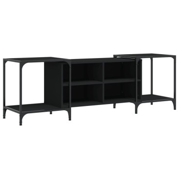 vidaXL Έπιπλο Τηλεόρασης Μαύρο 153x37x50cm Επεξεργασμένο Ξύλο