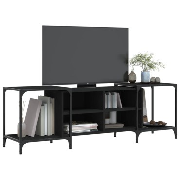 vidaXL Έπιπλο Τηλεόρασης Μαύρο 153x37x50cm Επεξεργασμένο Ξύλο