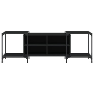 vidaXL Έπιπλο Τηλεόρασης Μαύρο 153x37x50cm Επεξεργασμένο Ξύλο