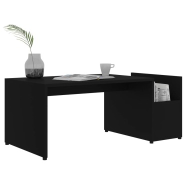 vidaXL Τραπεζάκι Σαλονιού Μαύρο 90x45x35cm από Επεξ. Ξύλο 1 τεμ.
