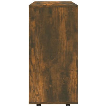 vidaXL Ντουλάπι Με Ροδάκια Καπνιστή Δρυς 60x35x75cm Επεξ. Ξύλο 1 τεμ.