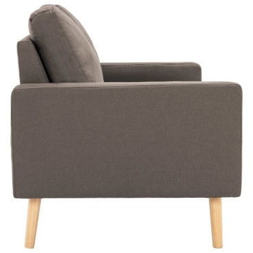 vidaXL Καναπές Διθέσιος Χρώμα Taupe Υφασμάτινος 130x76x82,5cm 1 τεμ.