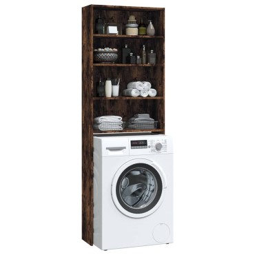 vidaXL Ντουλάπι Πλυντηρίου Καπνιστή Δρυς 64 x 24 x 190 εκ.