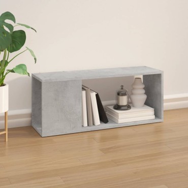 vidaXL Έπιπλο Τηλεόρασης Γκρι Σκυροδέματος 80x24x32cm Μοριοσανίδα