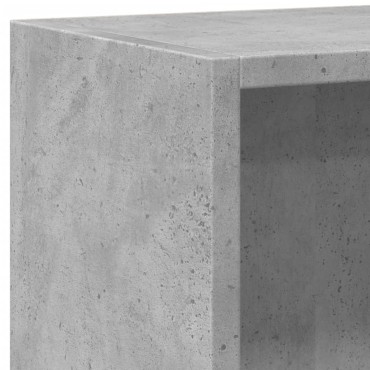 vidaXL Βιβλιοθήκη με 2 Ράφια Γκρι Σκυροδεμ. 40x30x76,5cm Μοριοσανίδα 1 τεμ.
