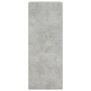 vidaXL Βιβλιοθήκη με 2 Ράφια Γκρι Σκυροδεμ. 60x30x76,5cm Μοριοσανίδα 1 τεμ.