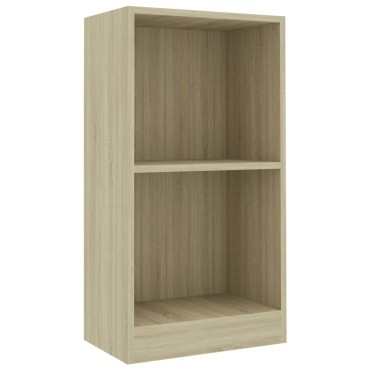 vidaXL Βιβλιοθήκη Χρώμα Sonoma Δρυς 40x24x75cm από Μοριοσανίδα 1 τεμ.