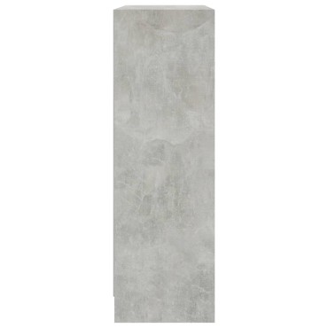 vidaXL Βιβλιοθήκη Γκρι του Σκυροδέματος 80x24x75cm Μοριοσανίδα 1 τεμ.