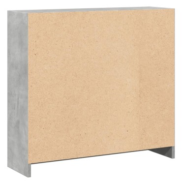 vidaXL Βιβλιοθήκη Γκρι του Σκυροδέματος 80x24x75cm Μοριοσανίδα 1 τεμ.