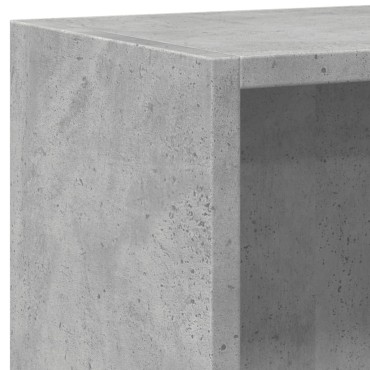 vidaXL Βιβλιοθήκη Γκρι του Σκυροδέματος 80x24x75cm Μοριοσανίδα 1 τεμ.