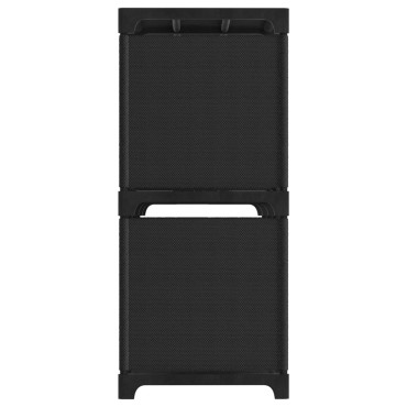vidaXL Ραφιέρα με 5 Κύβους Μαύρη 103x30x72,5cm Υφασμάτινη 1 τεμ.