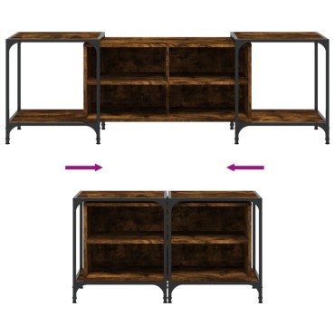 vidaXL Έπιπλο Τηλεόρασης Καπνιστή Δρυς 153x37x50cm Επεξεργ. Ξύλο