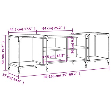 vidaXL Έπιπλο Τηλεόρασης Καπνιστή Δρυς 153x37x50cm Επεξεργ. Ξύλο