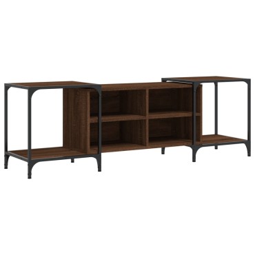 vidaXL Έπιπλο Τηλεόρασης Καφέ Δρυς 153x37x50cm από Επεξεργ. Ξύλο
