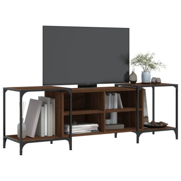 vidaXL Έπιπλο Τηλεόρασης Καφέ Δρυς 153x37x50cm από Επεξεργ. Ξύλο