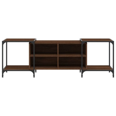 vidaXL Έπιπλο Τηλεόρασης Καφέ Δρυς 153x37x50cm από Επεξεργ. Ξύλο