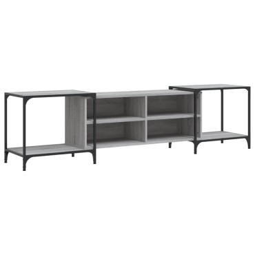vidaXL Έπιπλο Τηλεόρασης Γκρι Sonoma 203x37x50cm Επεξεργ. Ξύλο