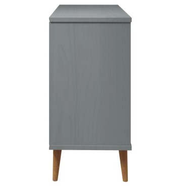 vidaXL Συρταριέρα MOLDE Γκρι 113x40x80cm από Μασίφ Ξύλο Πεύκου 1 τεμ.
