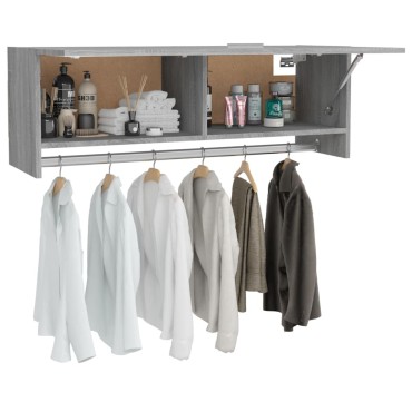 vidaXL Ντουλάπα Γκρι Sonoma 100x32,5x35cm από Επεξεργασμένο Ξύλο 1 τεμ.