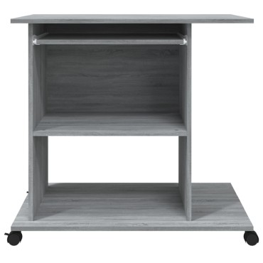vidaXL Γραφείο Υπολογιστή Γκρι Sonoma 80x50x75cm Επεξεργασμένο Ξύλο 1 τεμ.
