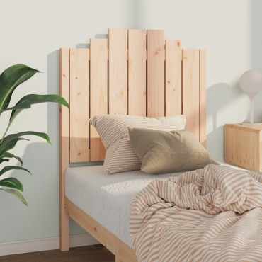 vidaXL Κεφαλάρι Κρεβατιού 81x4x110cm από Μασίφ Ξύλο Πεύκου 1 τεμ.