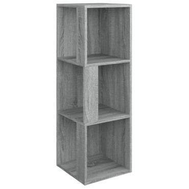 vidaXL Γωνιακό Έπιπλο Γκρι Sonoma 33x33x100cm από Επεξεργ. Ξύλο