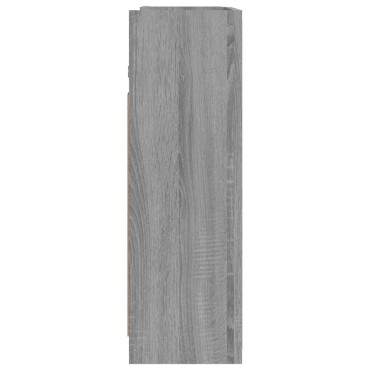 vidaXL Ντουλάπι Καθρέπτης Μπάνιου Γκρι Sonoma 62,5x20,5x64cm Επ. Ξύλο 1 τεμ.