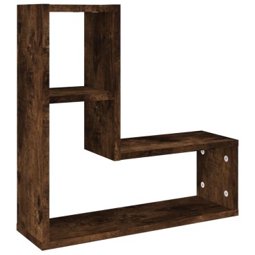 vidaXL Ραφιέρες Τοίχου 2 τεμ. Καπνιστή Δρυς 50x15x50cm Επεξεργ. Ξύλο